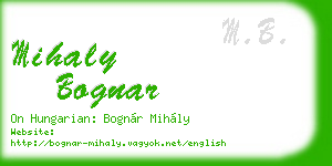 mihaly bognar business card